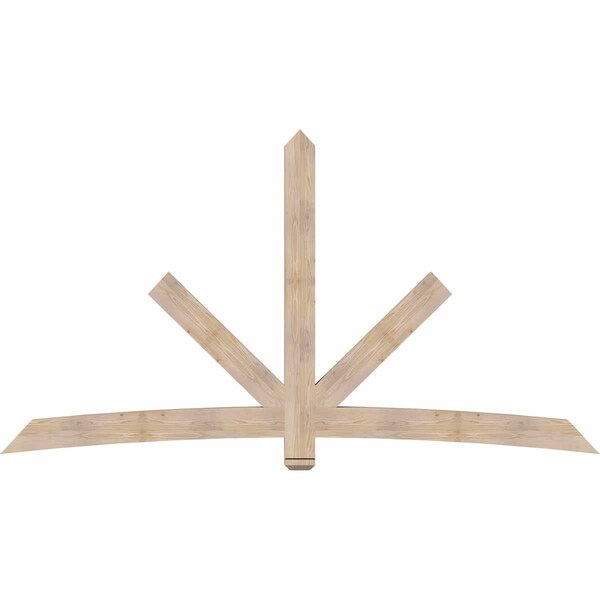 Ekena Millwork Alberta Smooth Timber Gable Bracket, Douglas Fir, 108"W x 58"H x 3 1/2"D x 5 1/2"F, 13/12 Pitch GBW108X58X0406ALB00SDF - main